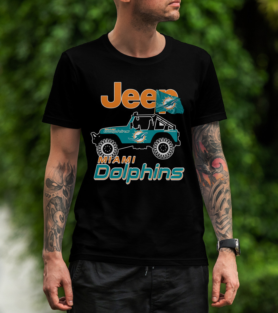 Jeep Miami Dolphins Flag T-Shirt