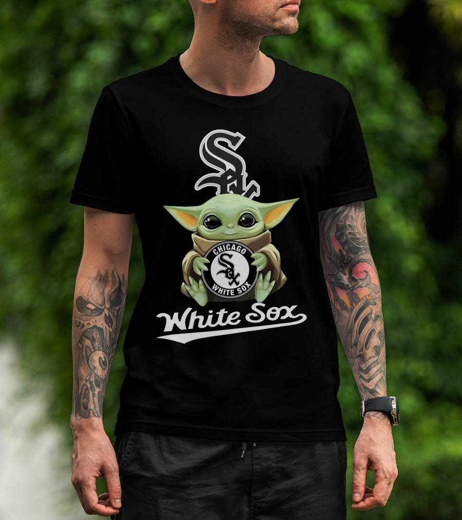 Chicago White Sox Baby Yoda Logo Star Wars Fans T-Shirt