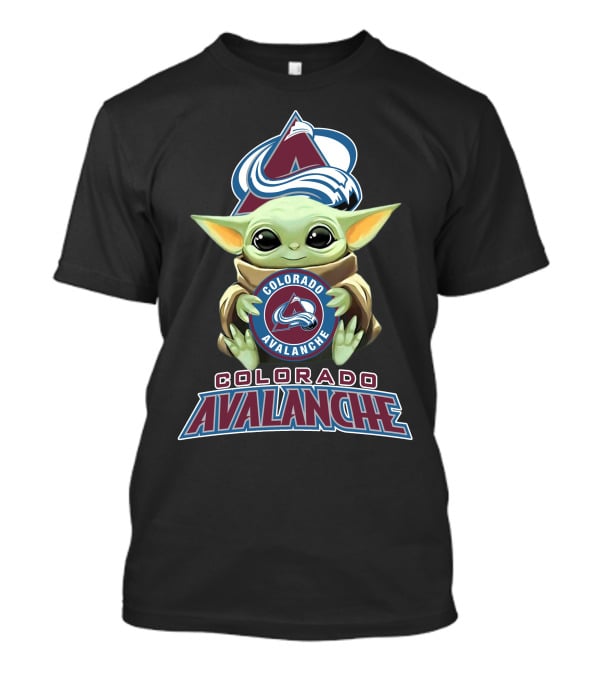 Colorado Avalanche Baby Yoda Holding T-Shirt
