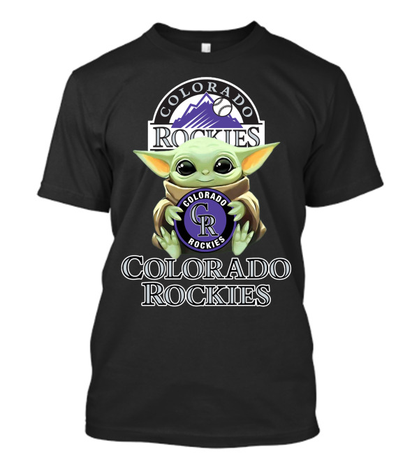 Colorado Rockies Baby Yoda Holding Cr T-Shirt