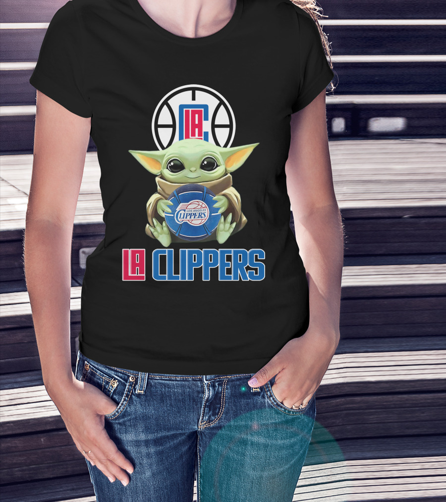 La Clippers Baby Yoda Los Angeles Basketball Fan Gear T-Shirt
