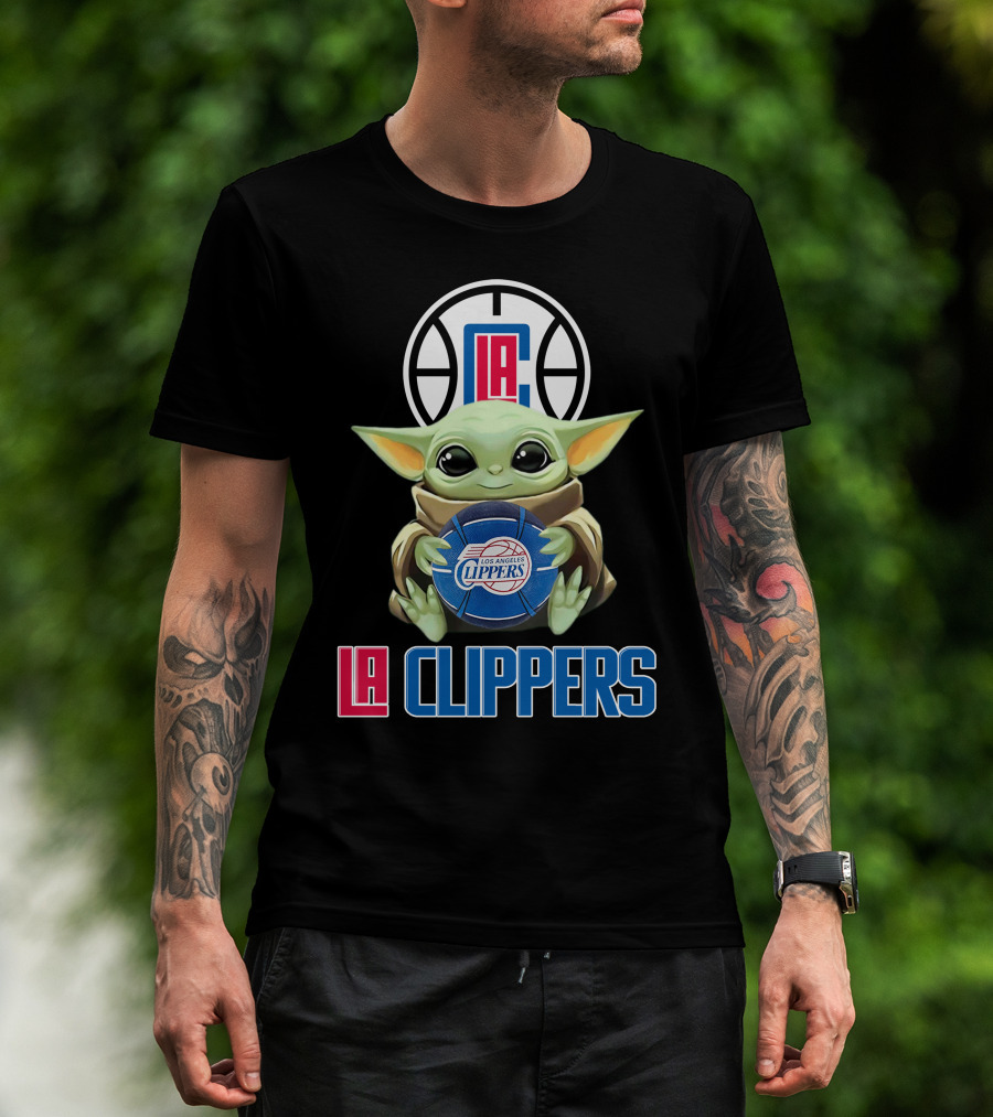 La Clippers Baby Yoda Los Angeles Basketball Fan Gear T-Shirt