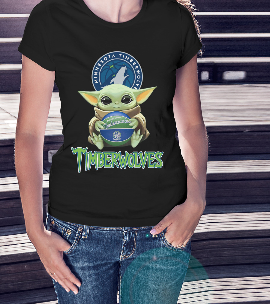 Minnesota Timberwolves Baby Yoda Basketball T-Shirt