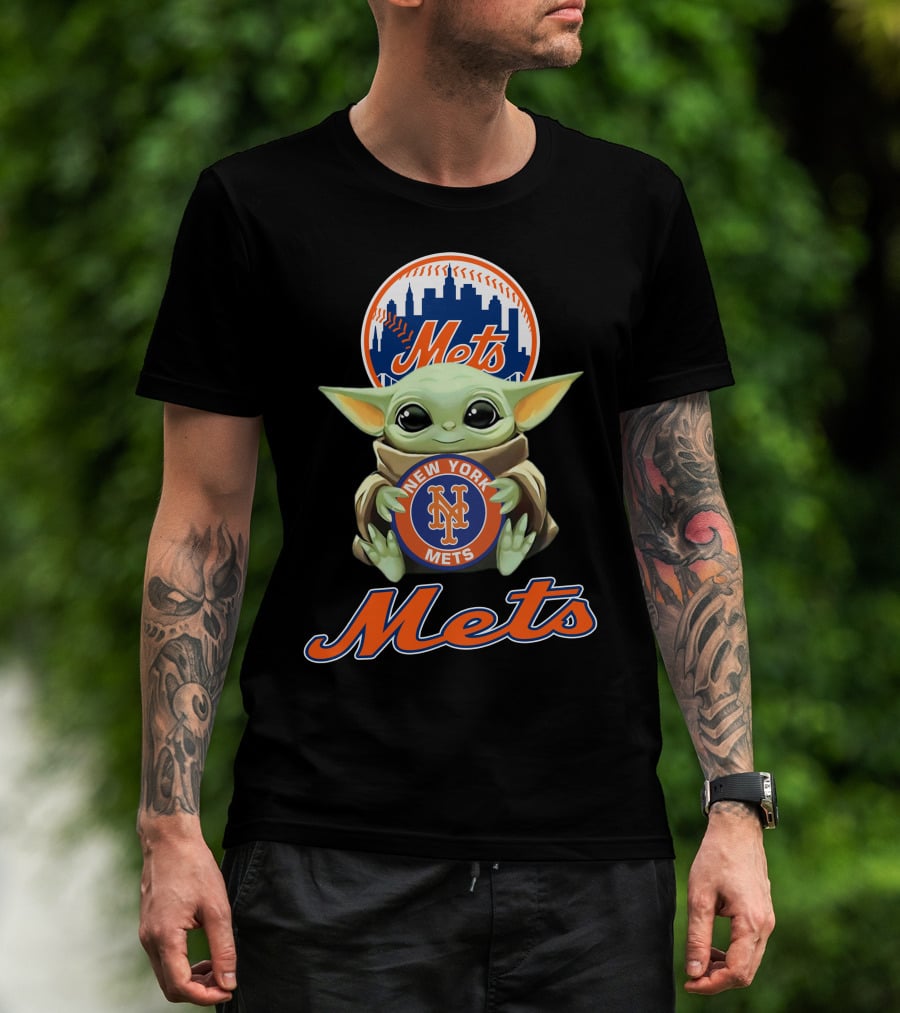 New York Mets Baby Yoda Mets T-Shirt