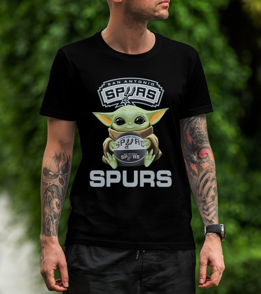 San Antonio Spurs Baby Yoda Basketball Fan T-Shirt