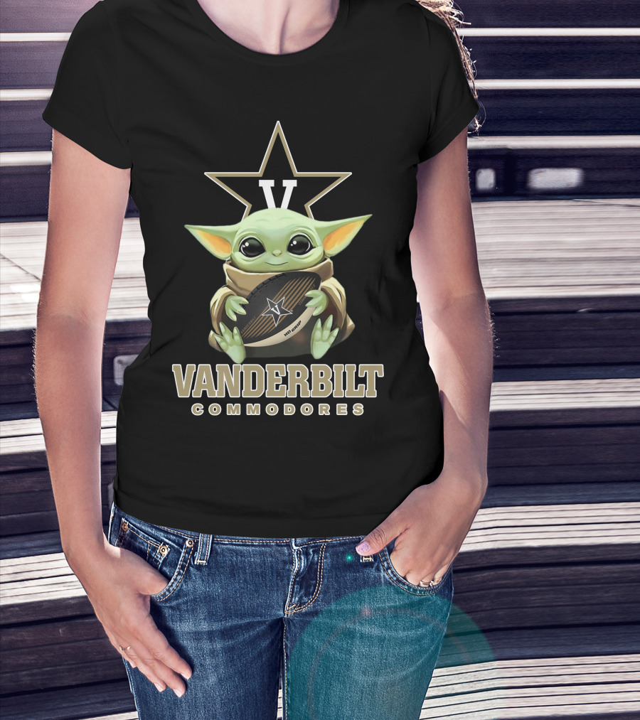 Vanderbilt Commodores Star Wars Yoda Football T-Shirt