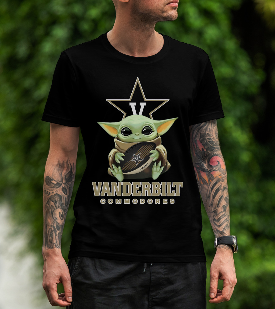 Vanderbilt Commodores Star Wars Yoda Football T-Shirt