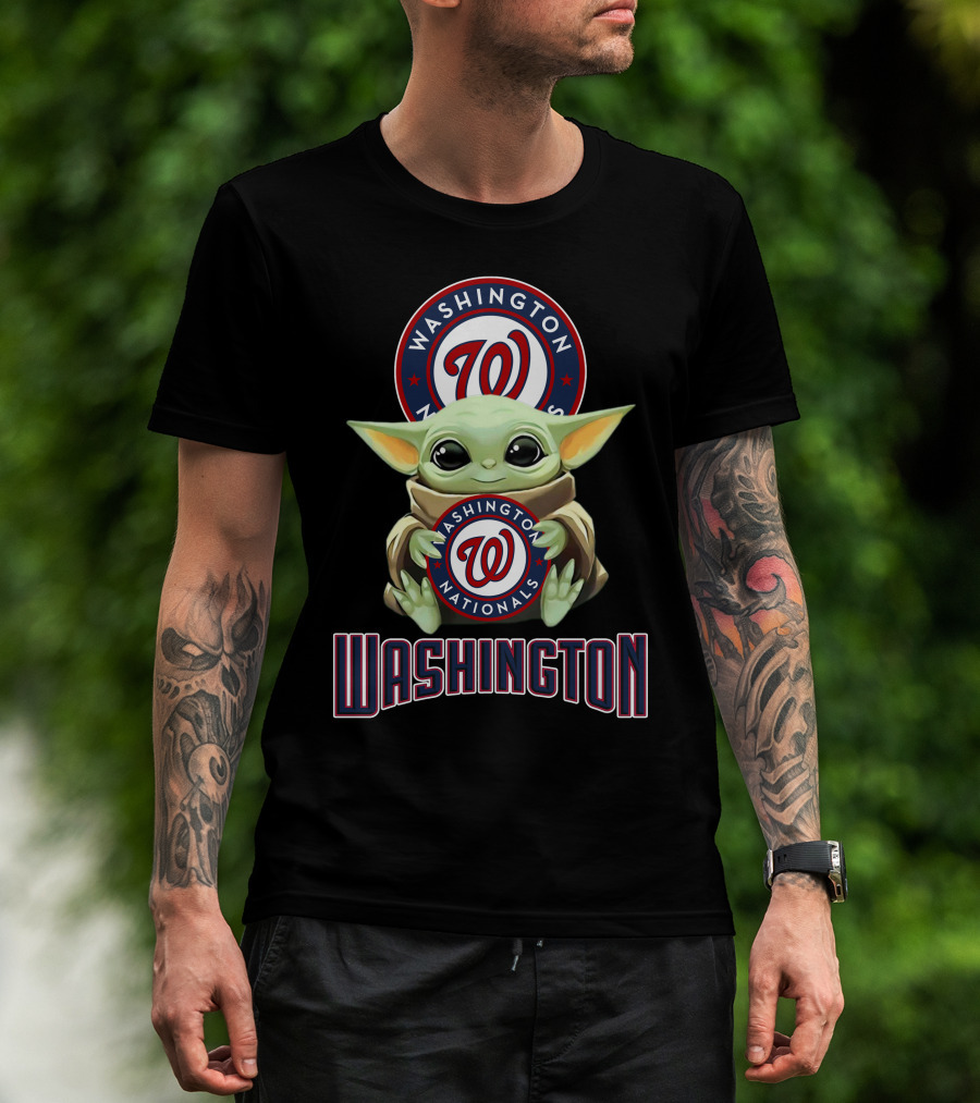 Washington Nationals Baby Yoda Star Wars Fan Collaboration T-Shirt