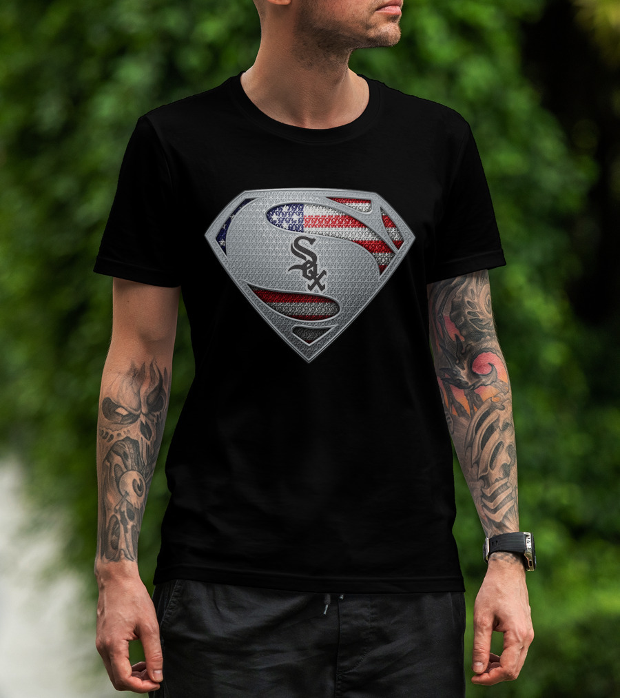 Chicago White Sox American Flag Superman T-Shirt