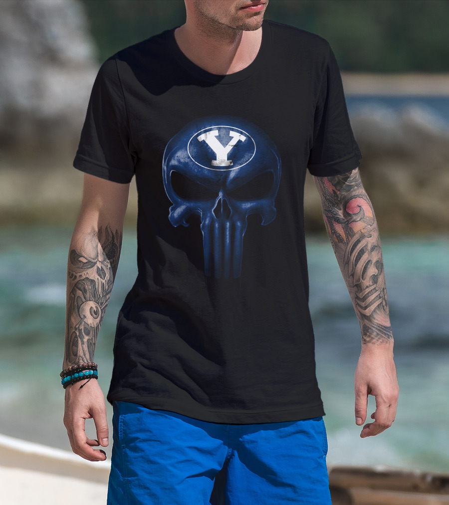 Byu Cougars Skull T-Shirt