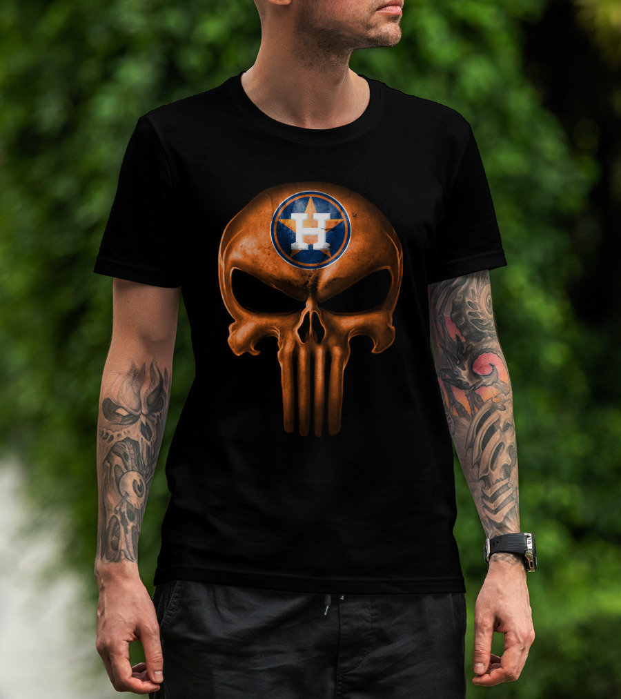 Houston Astros Skull T-Shirt
