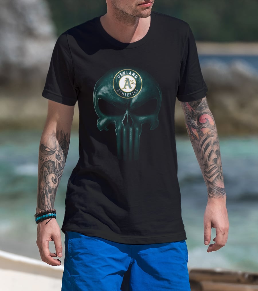 Oakland Athletics A's Skull Athletics T-Shirt