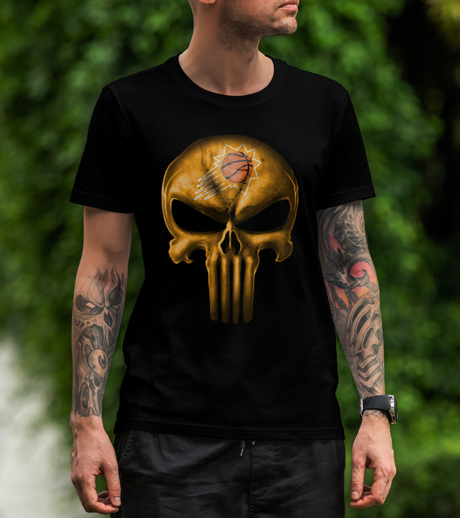 Phoenix Suns Skull Basketball Punisher T-Shirt