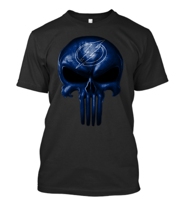 Tampa Bay Lightning Skull Logo Punisher Symbol T-Shirt