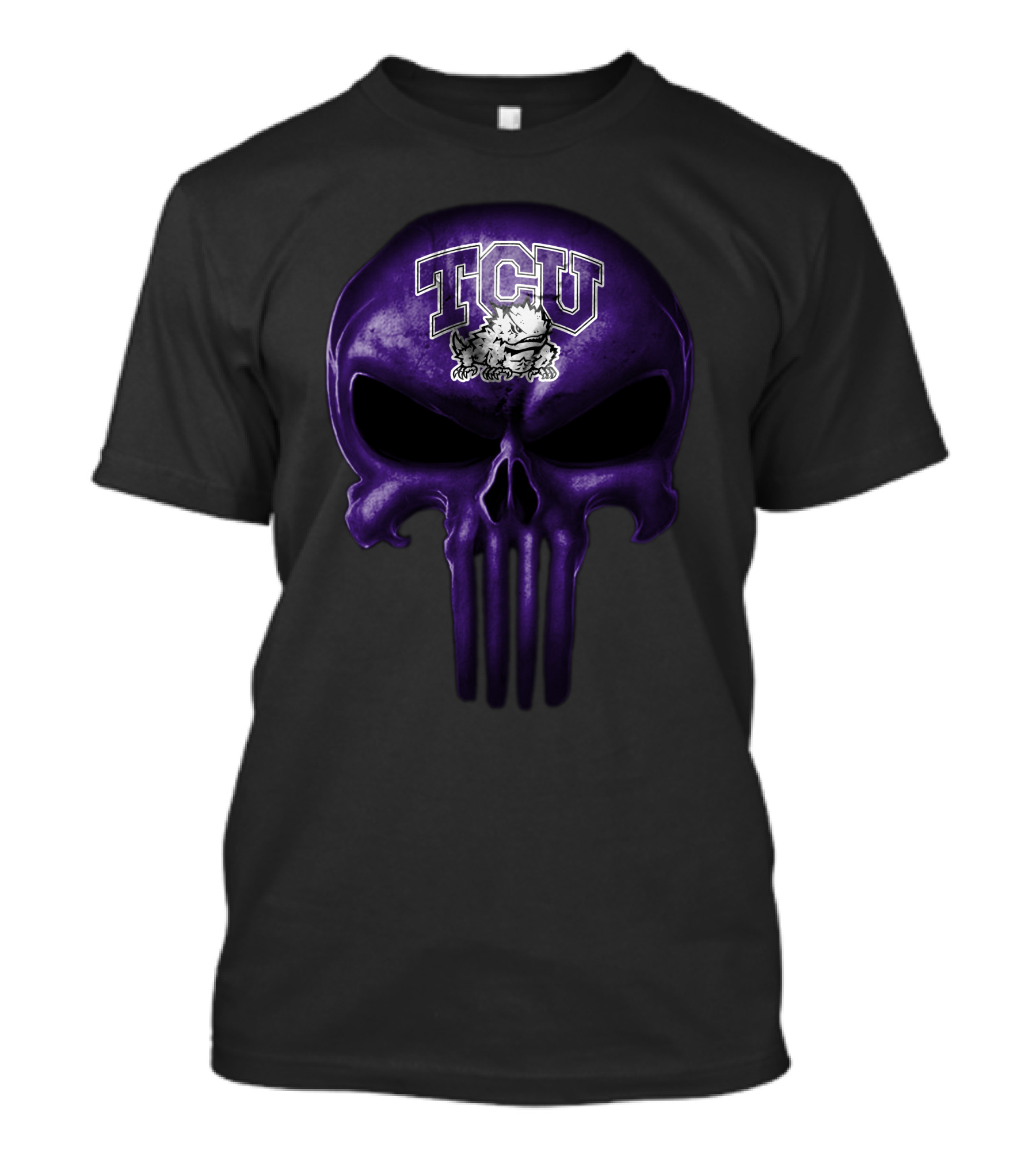 Tcu Horned Frogs Purple Skull T-Shirt