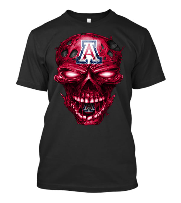 Arizona Wildcats Skull Red Grunge T-Shirt
