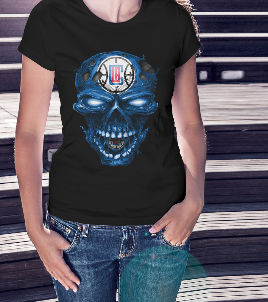 La Clippers Skull Basketball T-Shirt
