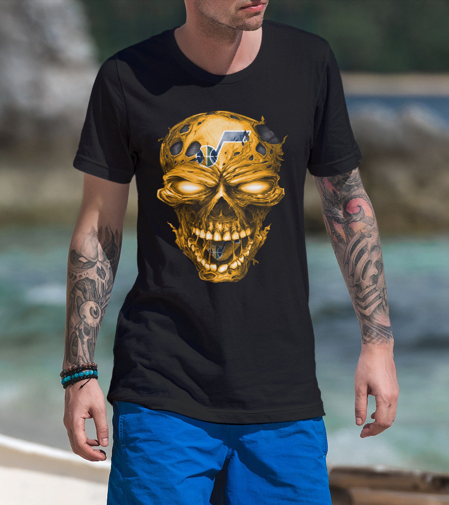 Utah Jazz Skull Logo T-Shirt