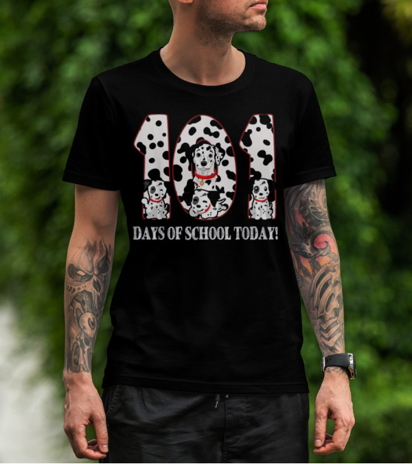 101 Days Of School Today Dalmatian Dog Spots T-Shirt