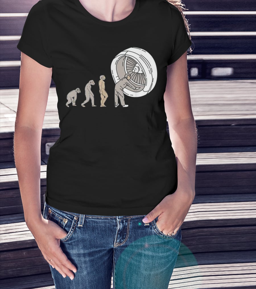 Evolution Of Airplane Mechanic Aircraft Maintenance T-Shirt