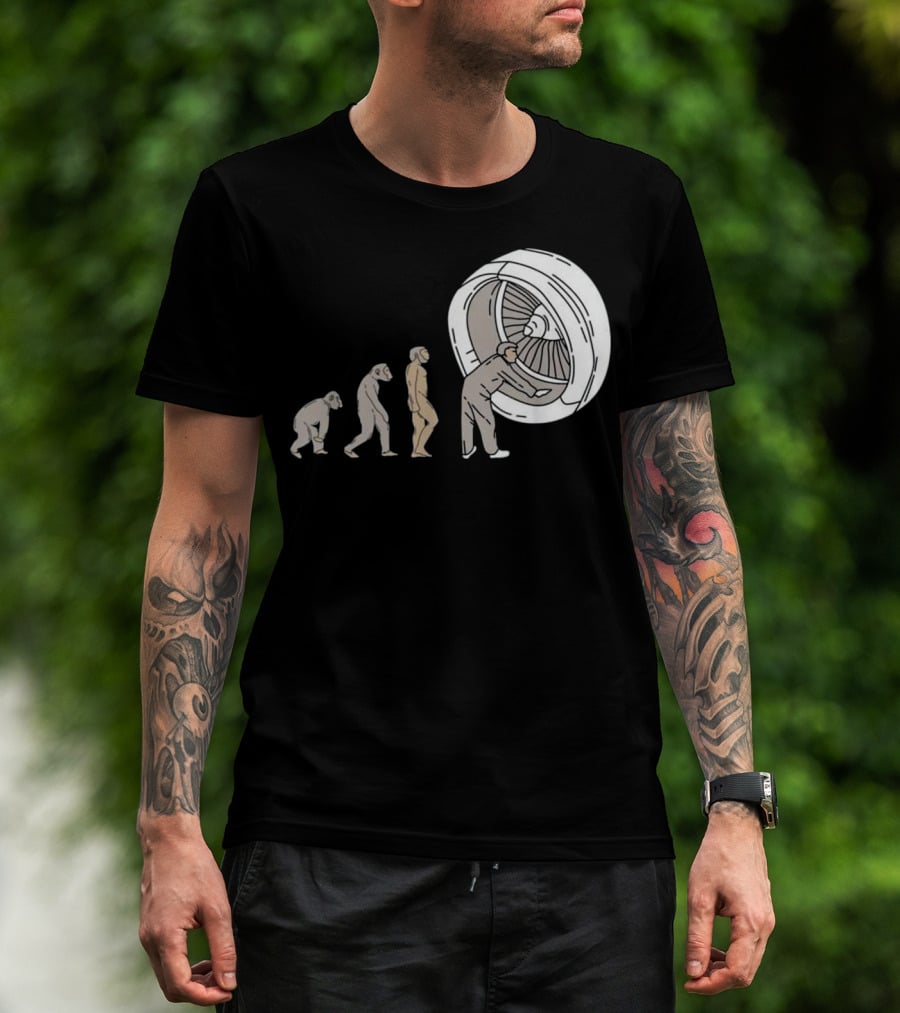 Evolution Of Airplane Mechanic Aircraft Maintenance T-Shirt