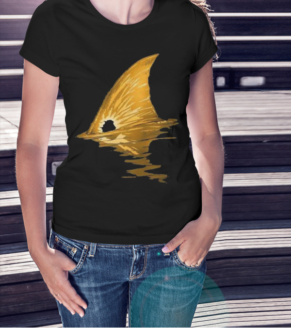 BACK PRINT Tailing Redfish Red Drum Fin T-Shirt