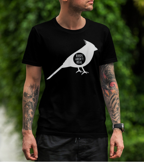 Birds Aren't Real White Bird T-Shirt