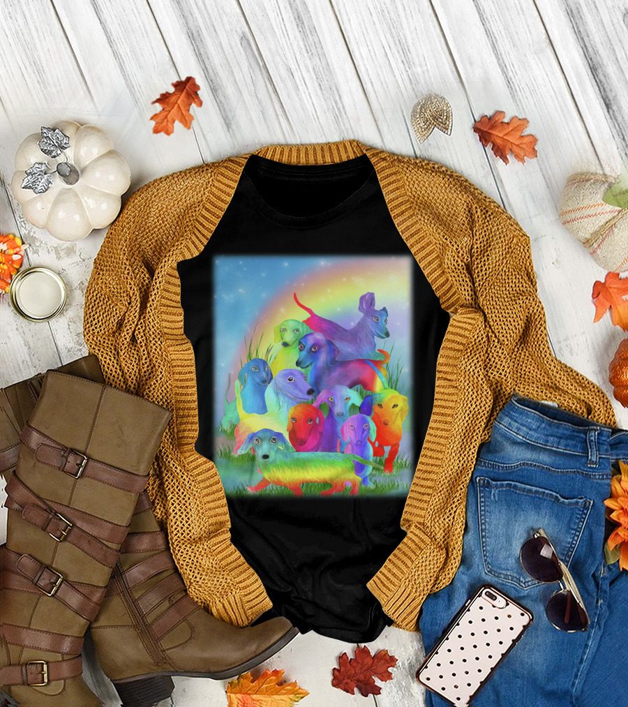 Dachshund Rainbow Fantasy Pack T-Shirt