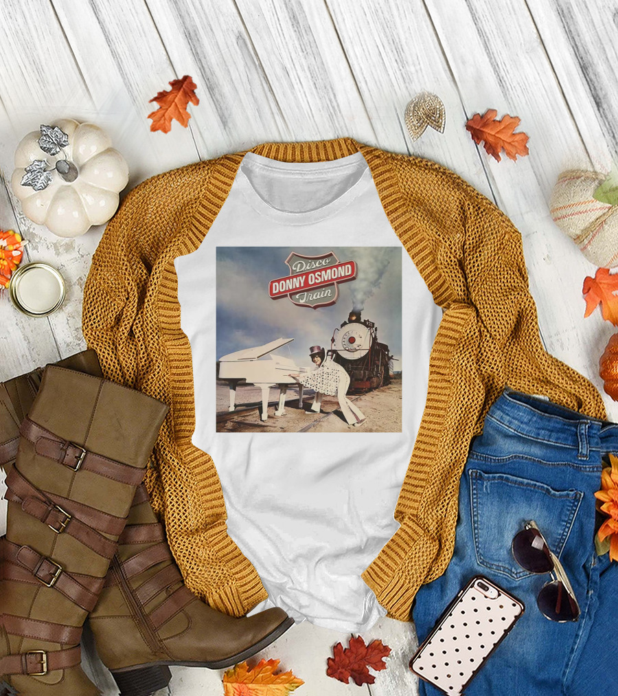 Donny Osmond Disco Train Piano and Steam Engine Scene T-Shirt