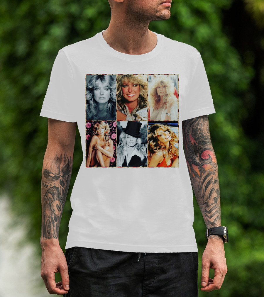 Farrah Fawcett Iconic Photo Collage T-Shirt