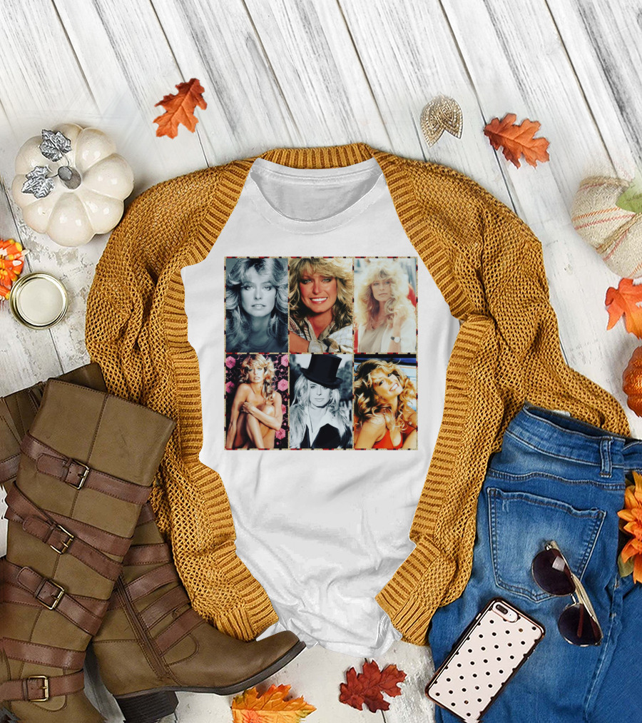 Farrah Fawcett Iconic Photo Collage T-Shirt