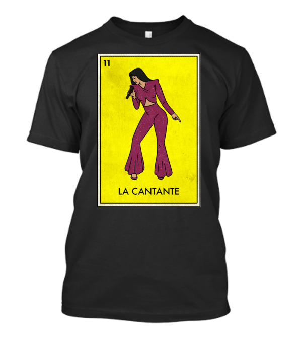 La Cantante 11 Mexican Loteria Bingo Card Style Musician T-Shirt