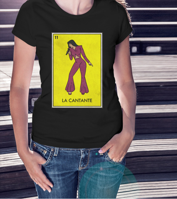 La Cantante 11 Mexican Loteria Bingo Card Style Musician T-Shirt