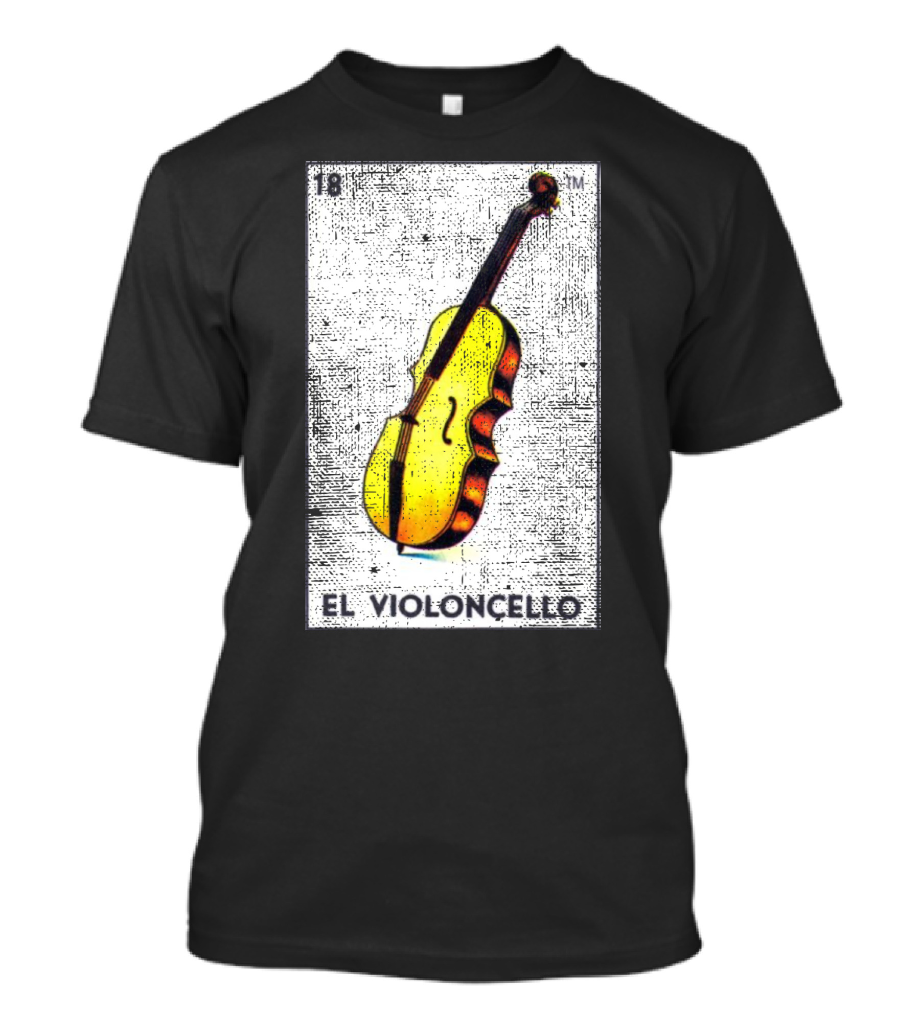 El Violoncello 18 Mexican Loteria Bingo Card T-Shirt