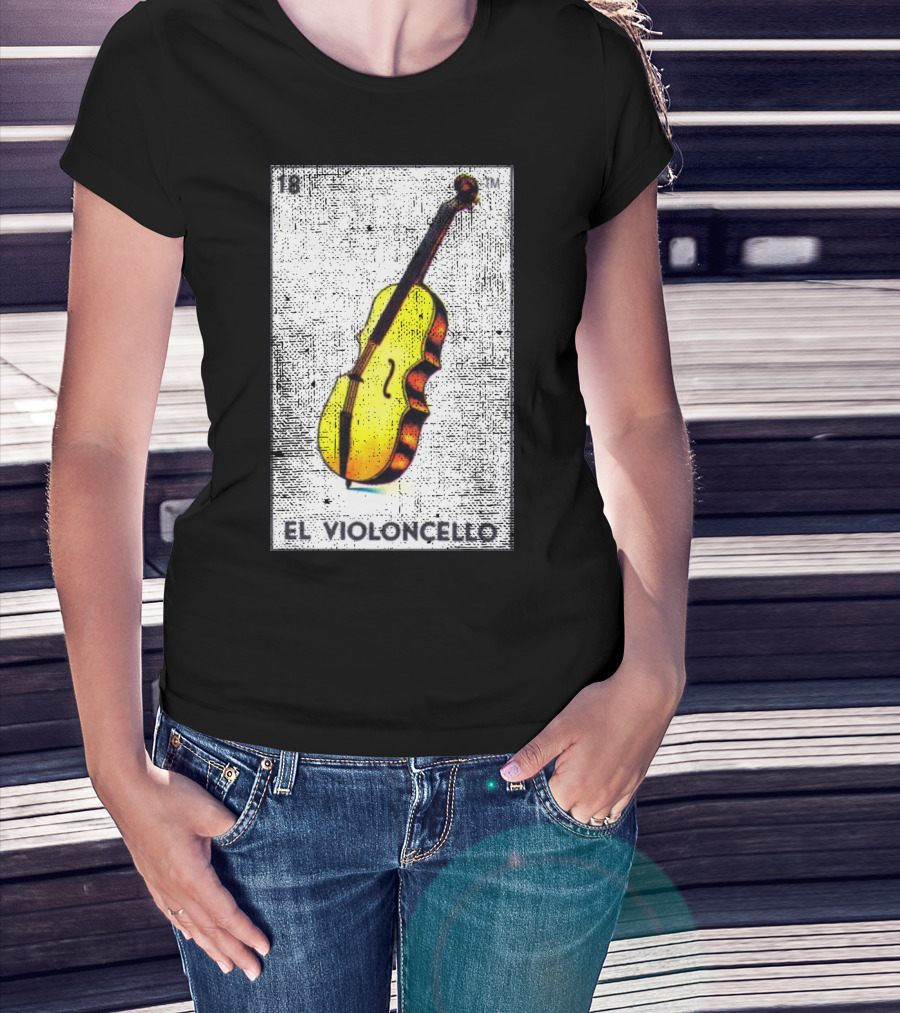 El Violoncello 18 Mexican Loteria Bingo Card T-Shirt