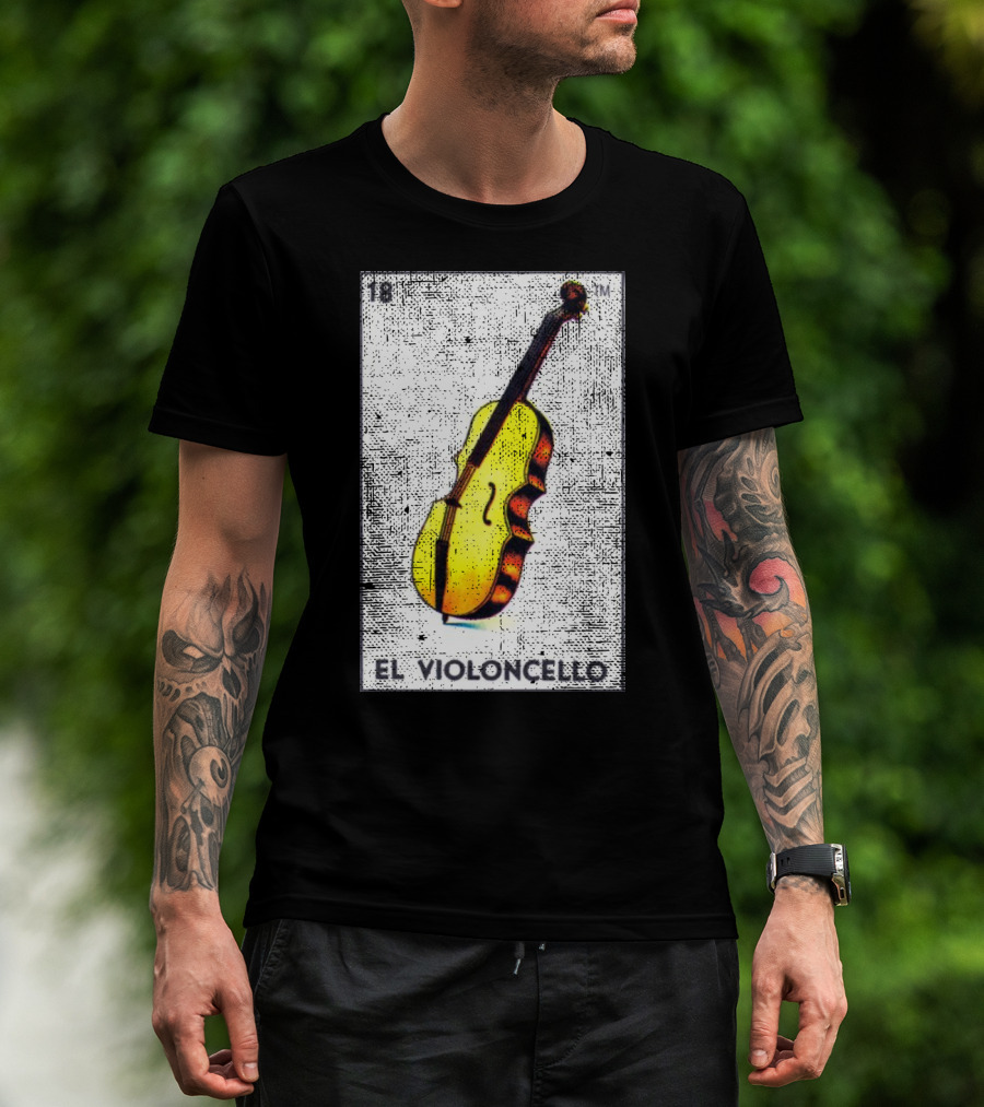 El Violoncello 18 Mexican Loteria Bingo Card T-Shirt