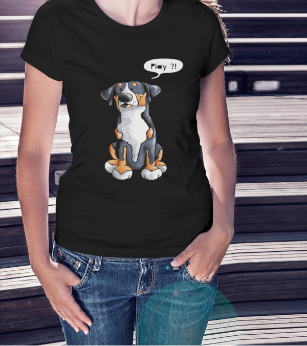 Play Greater Swiss Mountain Dog Playful Expression T-Shirt