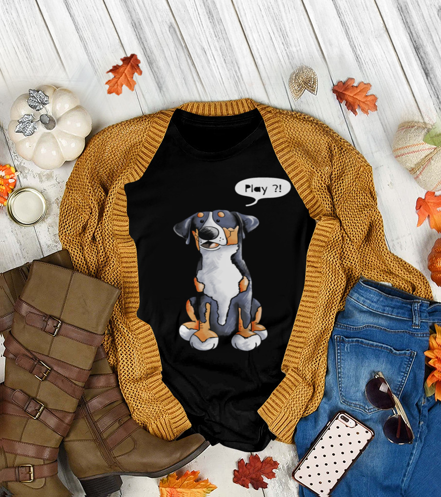 Play Greater Swiss Mountain Dog Playful Expression T-Shirt