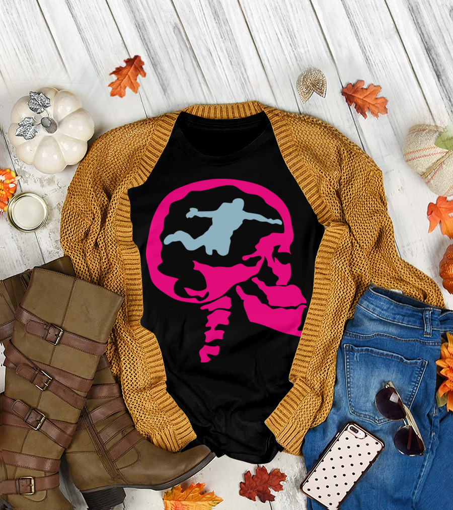 Basejump Skull Head Skeleton Skydiver T-Shirt
