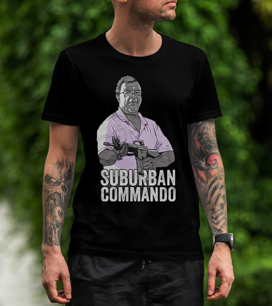 Suburban Commando Styled Humor With Retro Action Pose T-Shirt