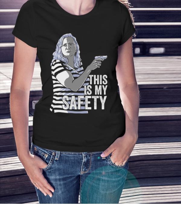 This Is My Safety Women's Striped Gun T-Shirt