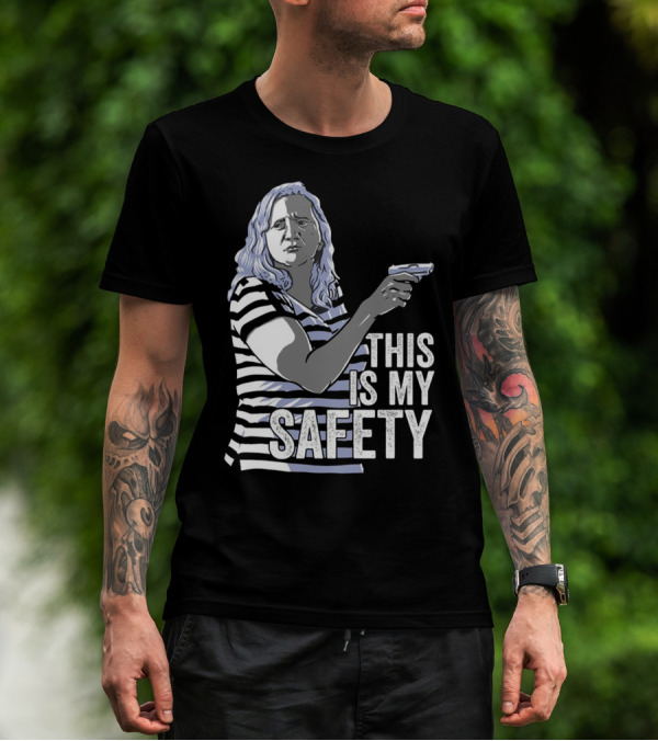 This Is My Safety Women's Striped Gun T-Shirt