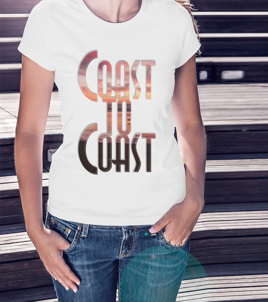 Coast To Coast AM Sunset Reflections T-Shirt