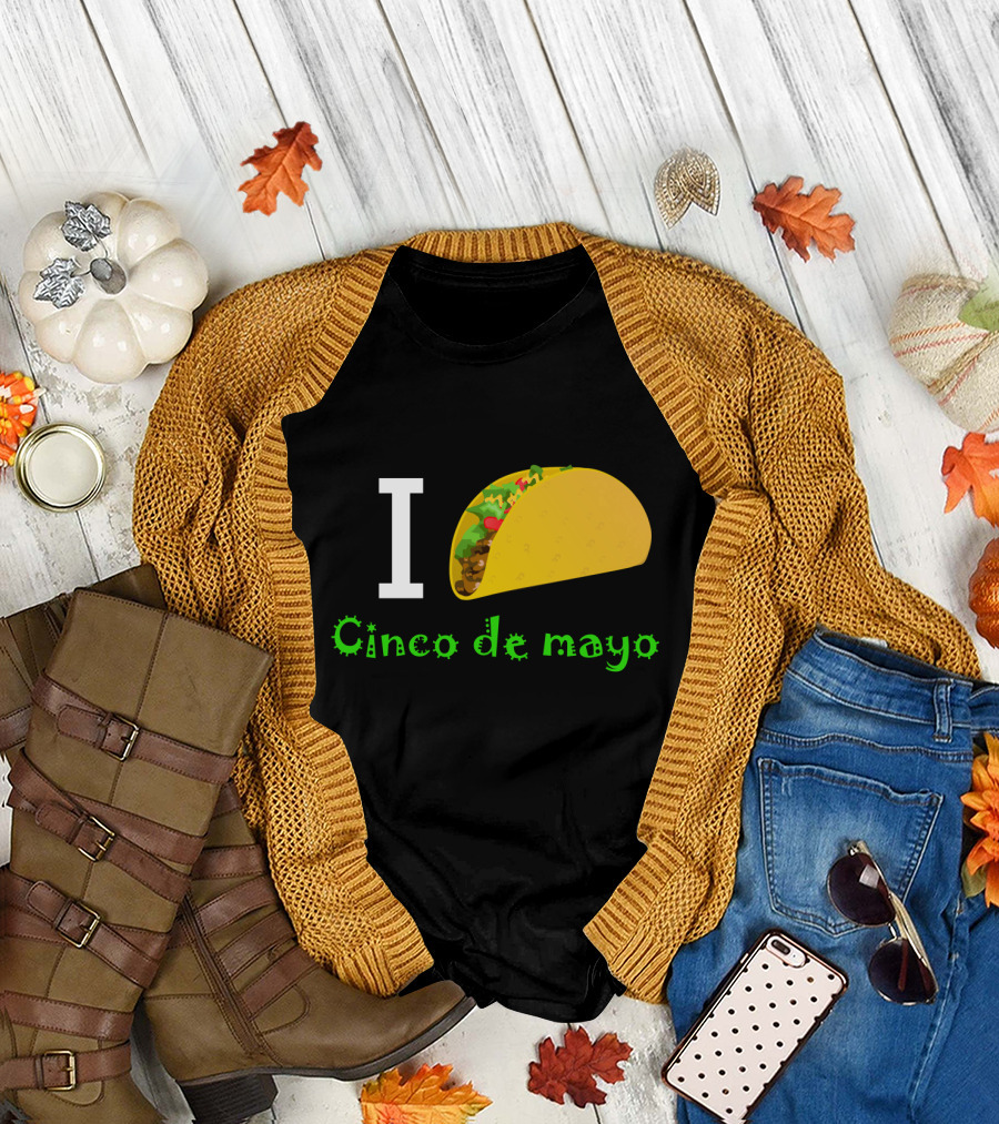 I Love Taco Cinco De Mayo T-Shirt