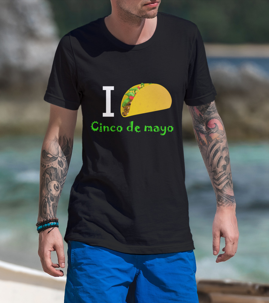 I Love Taco Cinco De Mayo T-Shirt