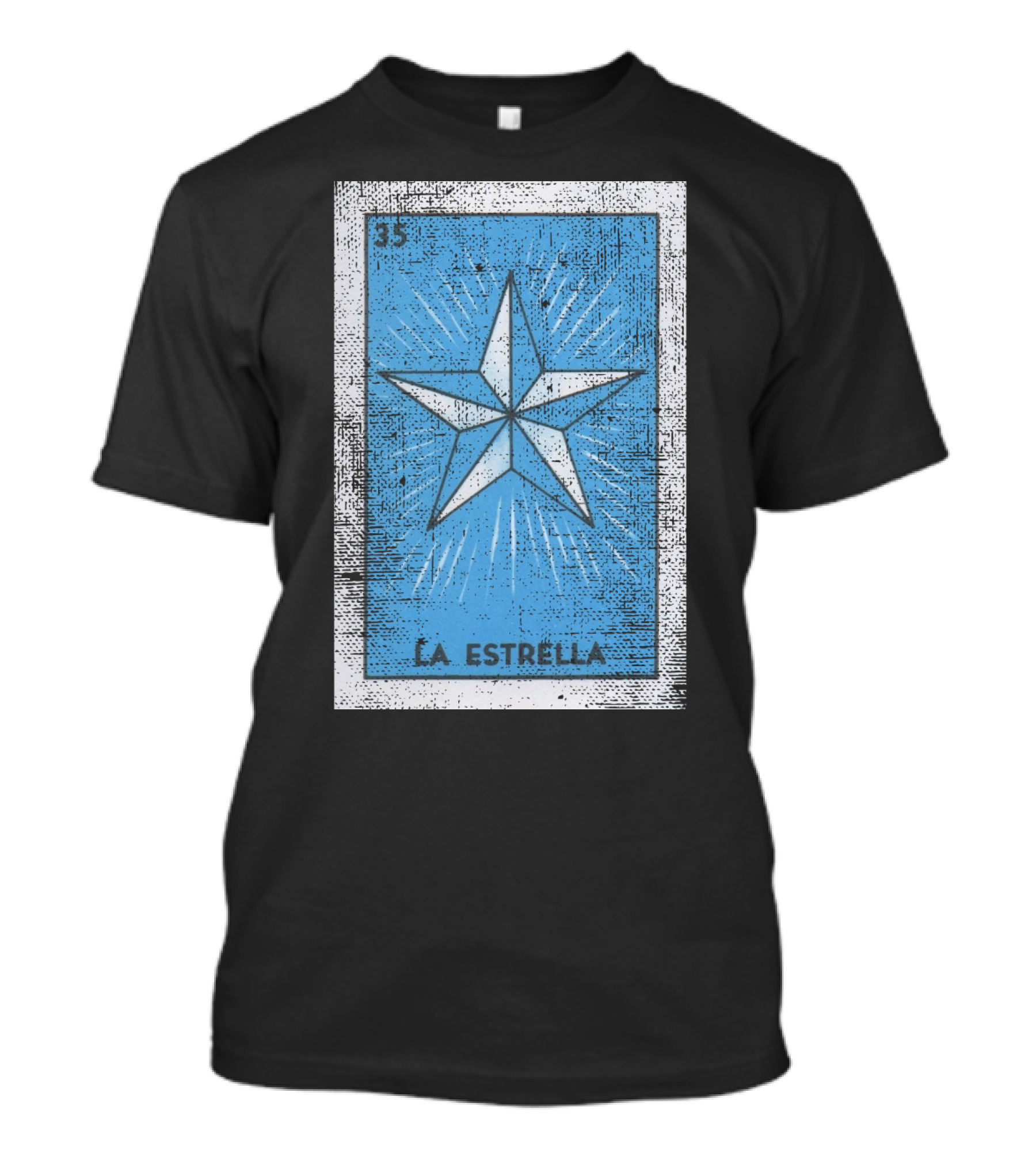 Mexican Loteria Card 35 La Estrella Bingo Star T-Shirt