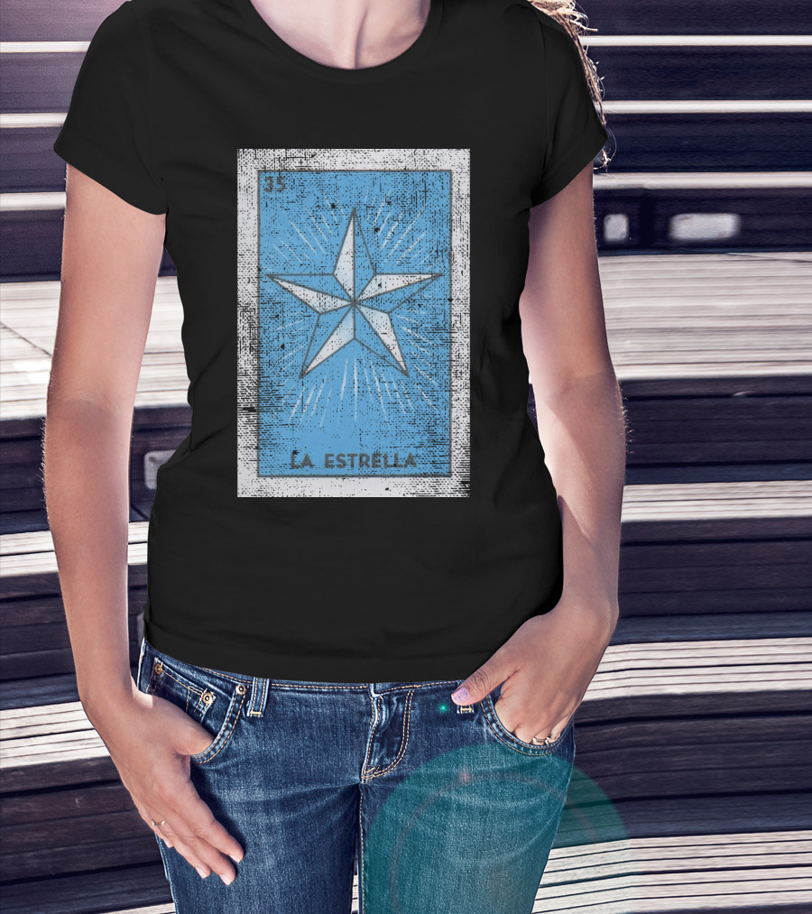 Mexican Loteria Card 35 La Estrella Bingo Star T-Shirt