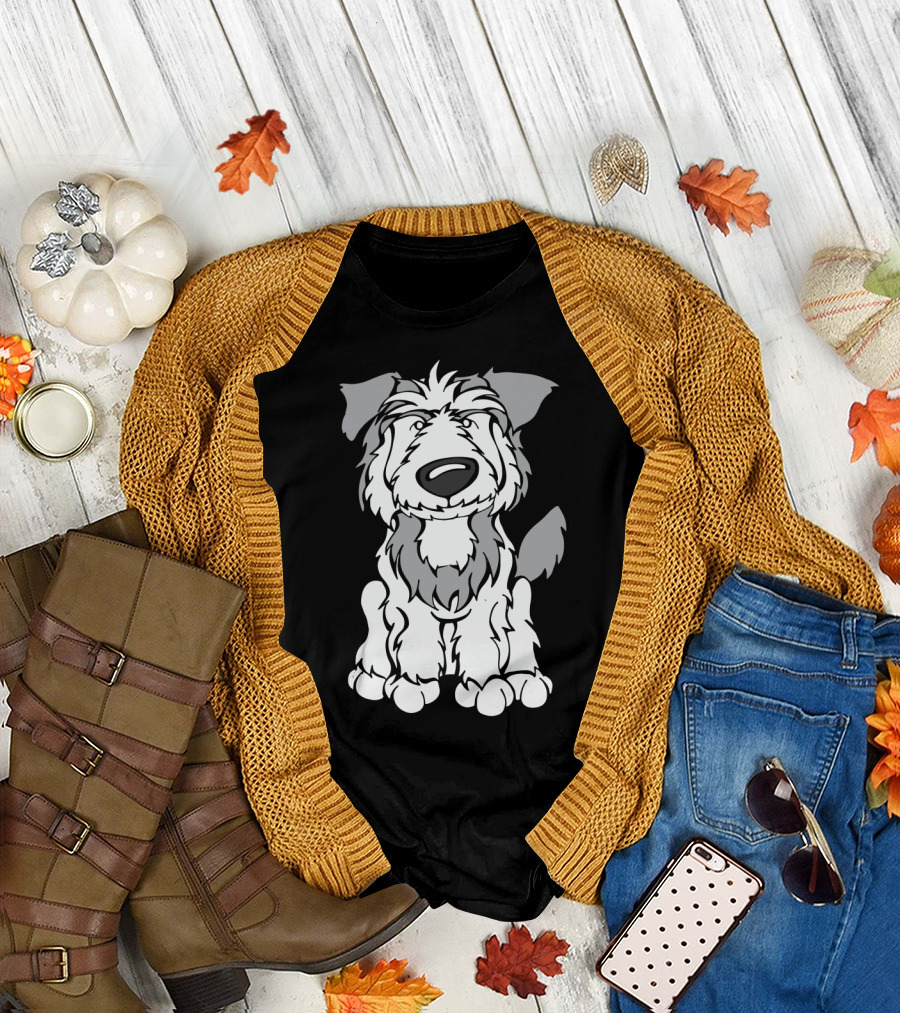 Pyrenean Shepherd Cartoon Dog T-Shirt
