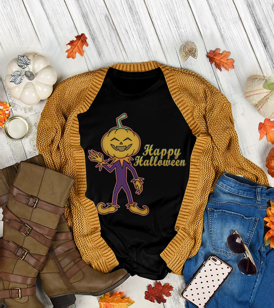 Happy Halloween Pumpkin Monster T-Shirt