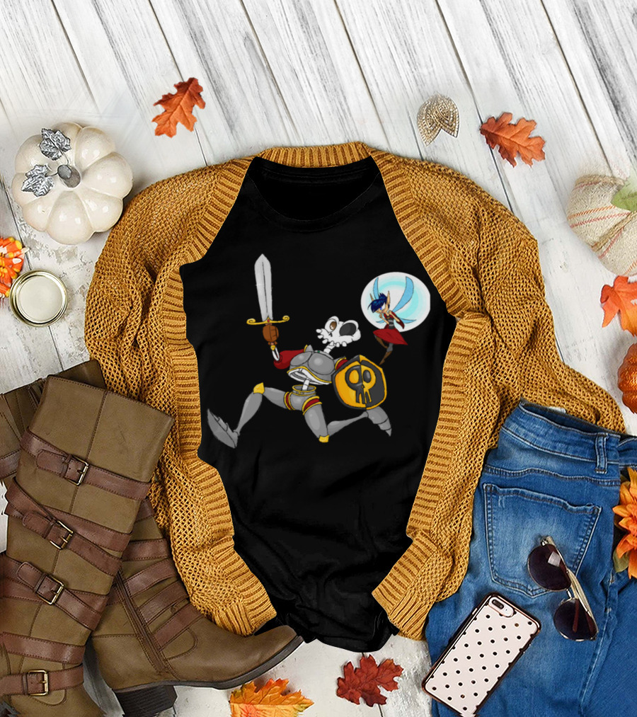 Fairy Companion and Skeleton Knight Adventure T-Shirt